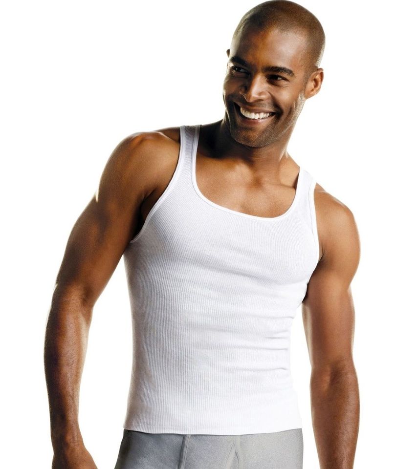 HANES 6PK TAGLESS VESTS Activewear Swim