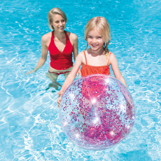 TRANSPARENT GLITTER BEACH BALLS