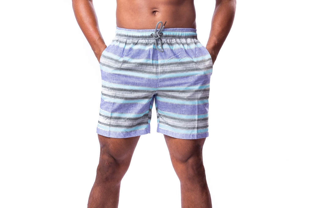 STRIPED SWIM TRUNKS