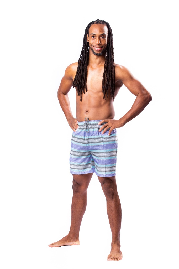 STRIPED SWIM TRUNKS