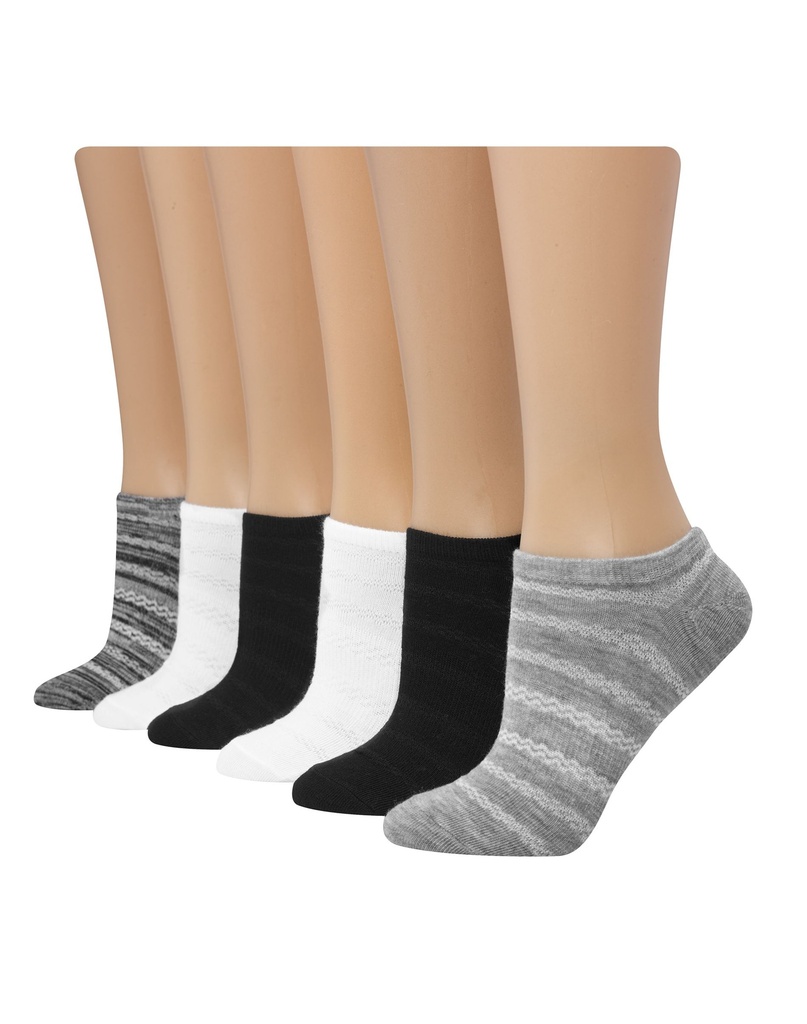 WOMEN'S 6PK  BREATHABLE LIGHTWEIGHT NO SHOW SOCKS