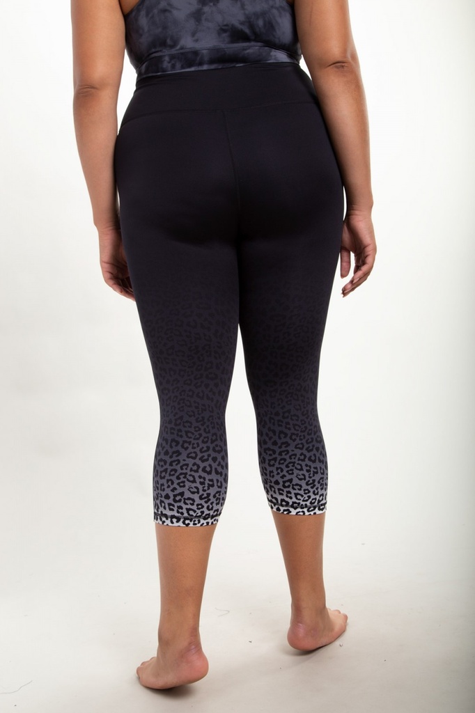 PLUS LEOPARD OMBRE HIGHWAIST CAPRI