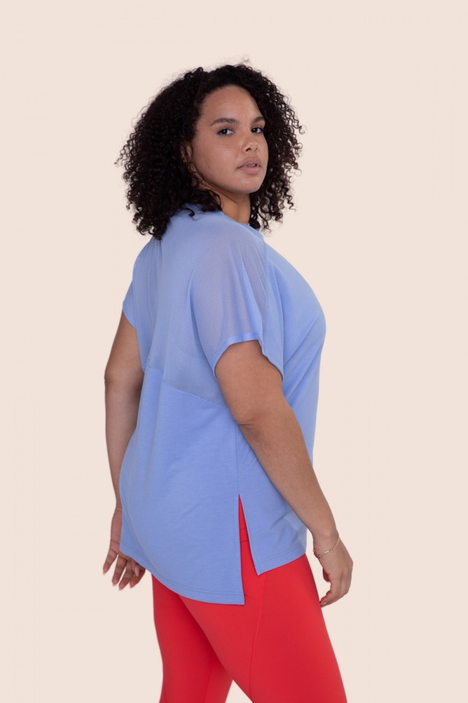 PLUS SHORT SLEEVE TOP WITH MESH BACK PANEL (copy)