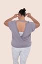 PLUS OPEN BACK SHORT SLEEVE TOP