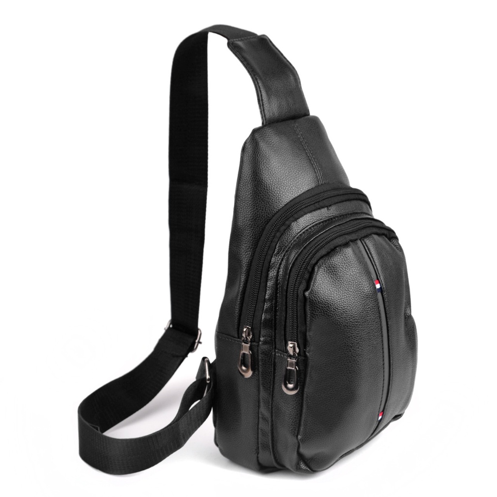 BLACK CROSSBODY SLING BAG