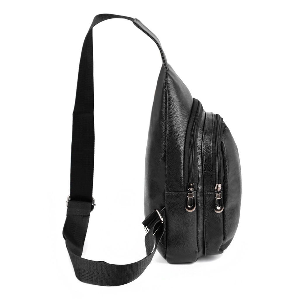 BLACK CROSSBODY SLING BAG