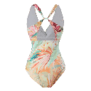 FLORAL PLUNGING SWIMSUIT