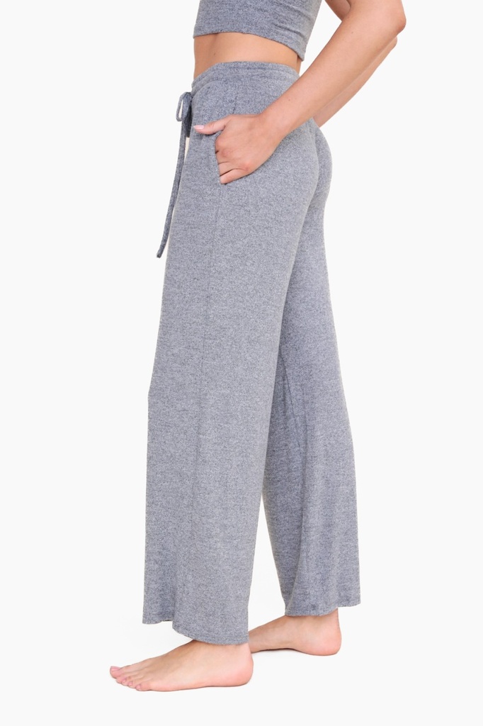 BRUSHED WIDE LEG LOUNGE PANTS