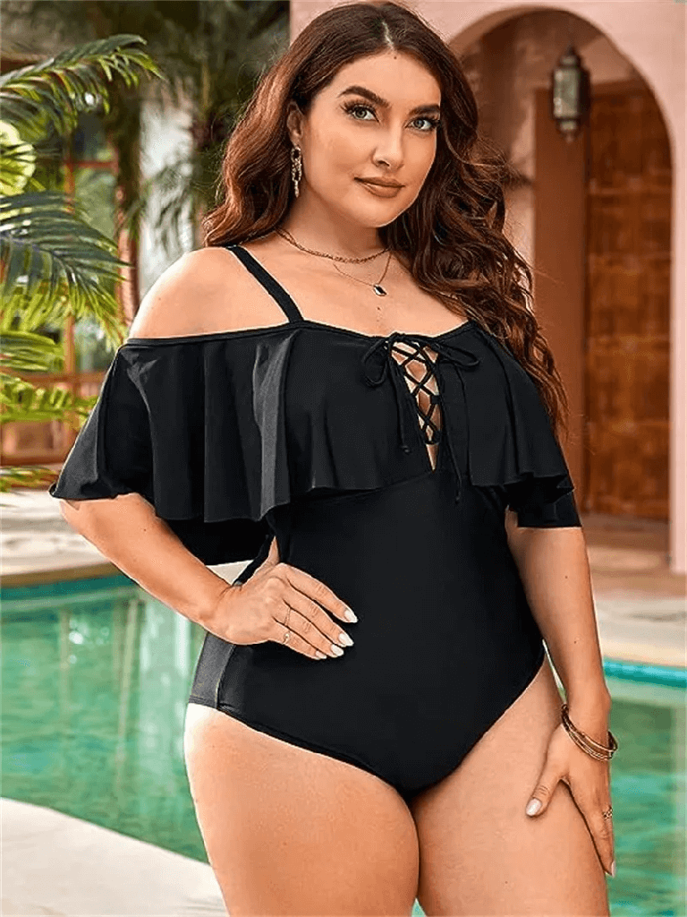 OFF SHOULDER CURVY SWIMSUIT