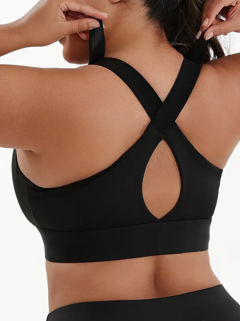 AJUSTABLE FRONT ZIP WORKOUT BRA