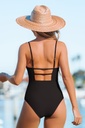 SHIRRED SQUARE NECK SWIMSUIT