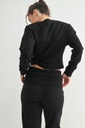 FLEECE SIDE CINCH CREWNECK TOP