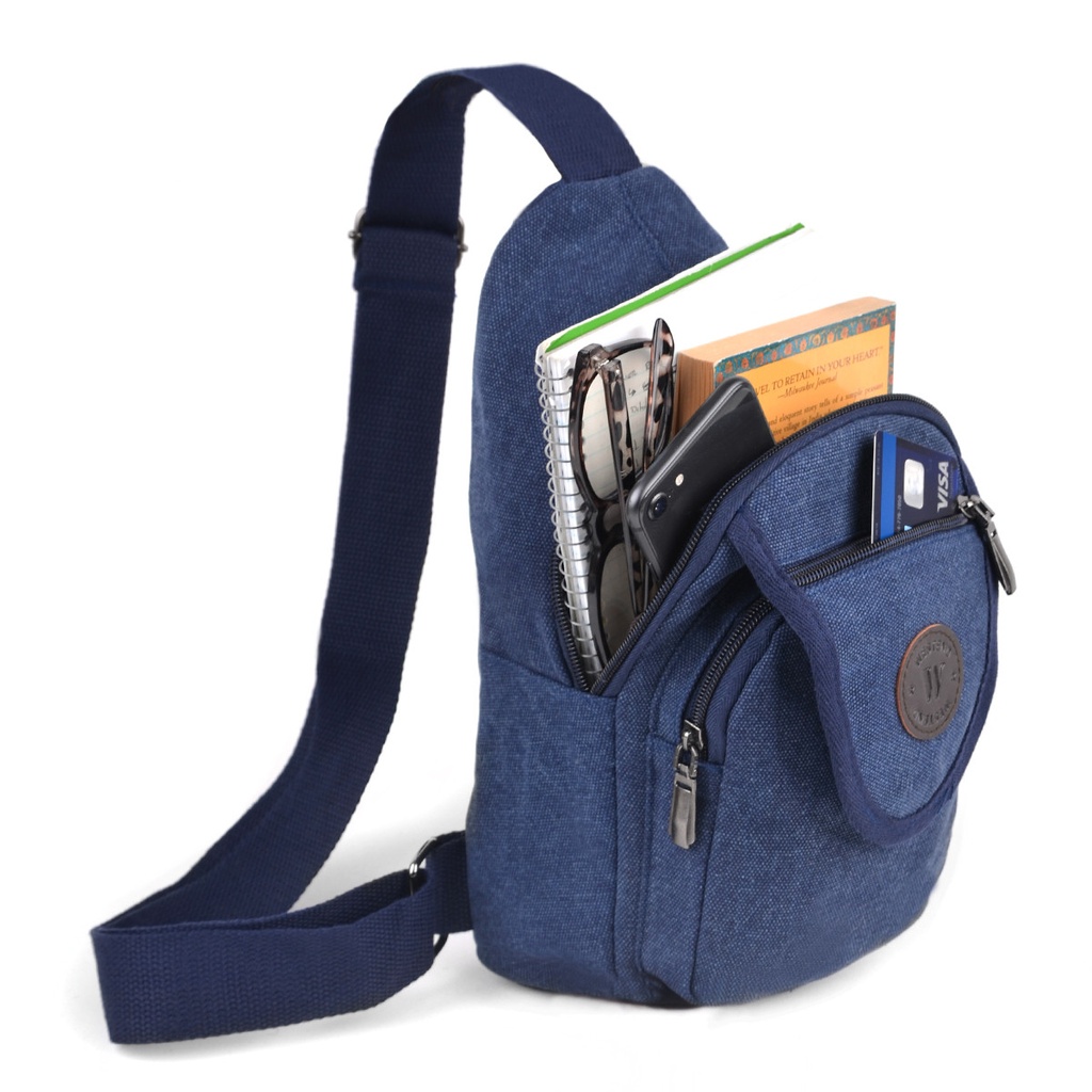 CANVAS CROSSBODY SLING BAG