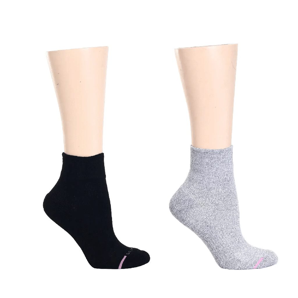 WOMEN'S SOLID HALF-CUSHION SOCKS - 2PK