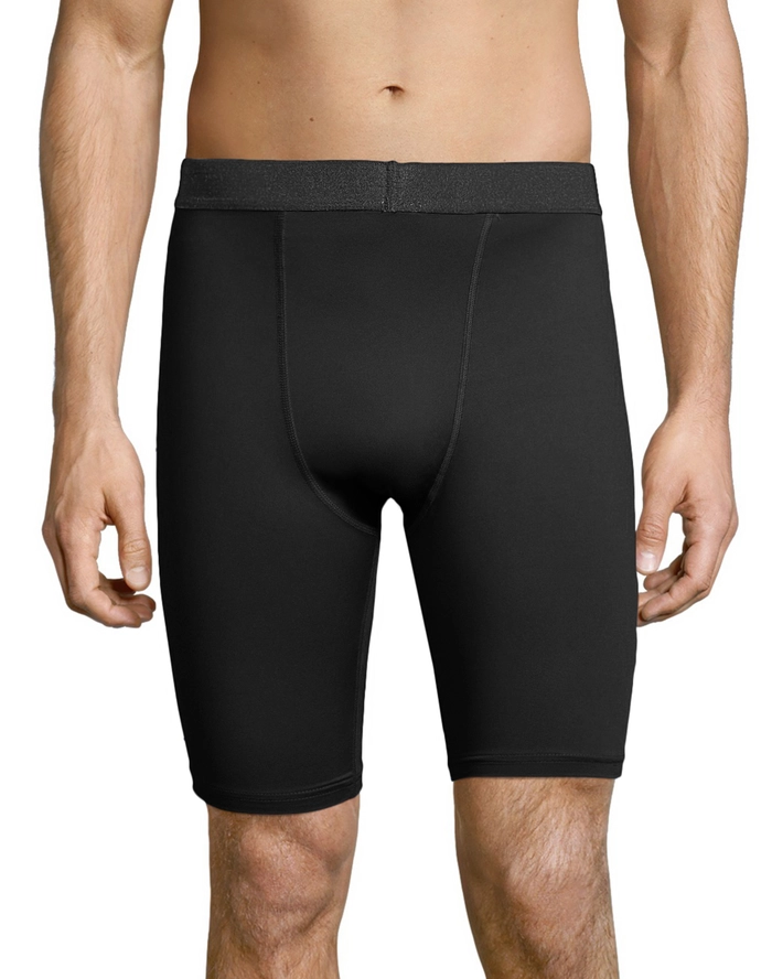 HANES 9&quot; COMPRESSION SHORTS