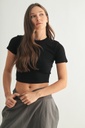 MICRO-RIBBED ATHLEISURE TEE