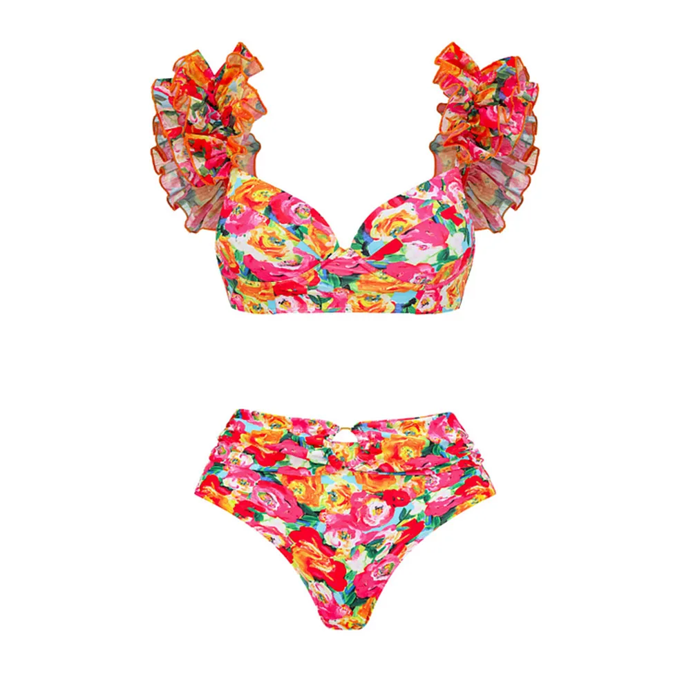 FLORAL RUFFLE BIKINI