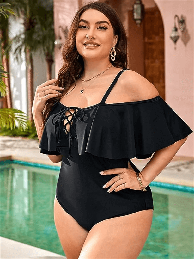 OFF SHOULDER CURVY SWIMSUIT