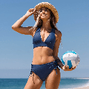 LACE UP MIDWAIST BIKINI