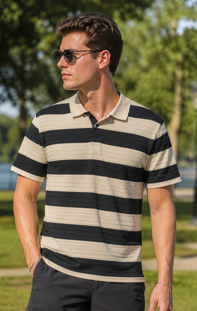 STRIPED POLO