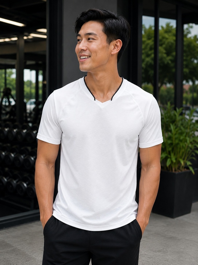 PIPPED COLLAR TEE