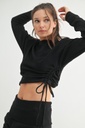 FLEECE SIDE CINCH CREWNECK TOP