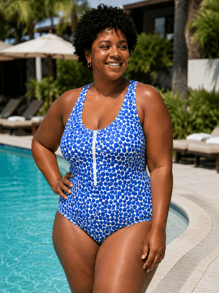 BLUE BUBBLE SWIMSUIT