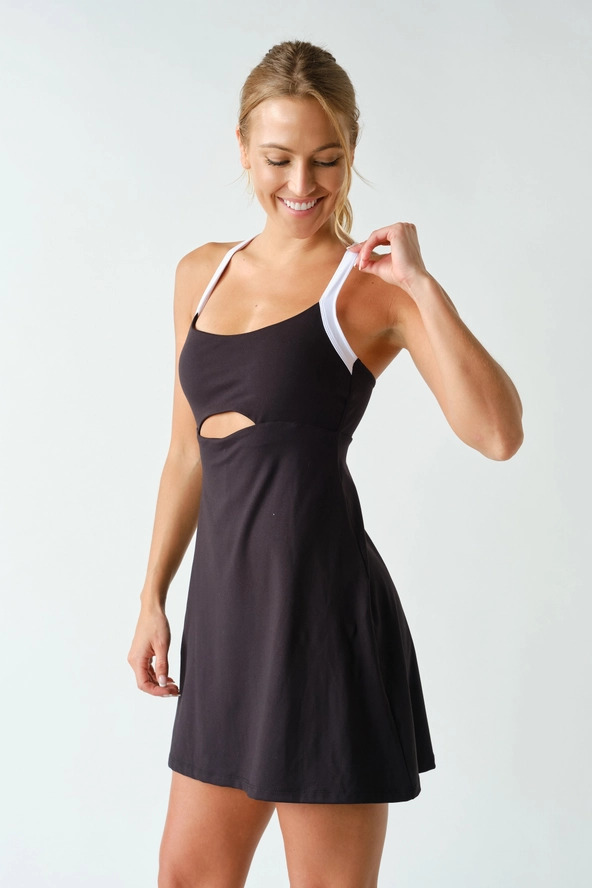 SCULPTED CUTOUT ACTIVE DRESS