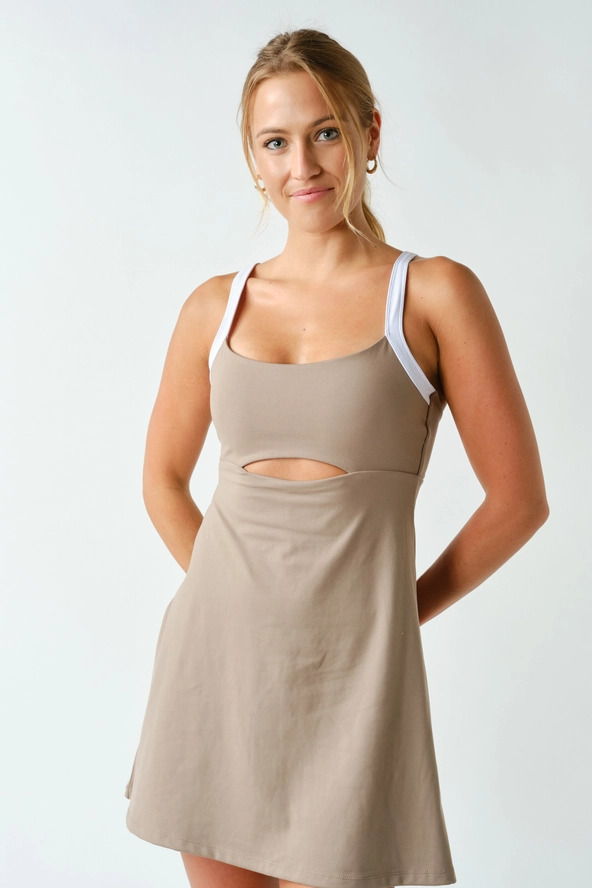 SCULPTED CUTOUT ACTIVE DRESS