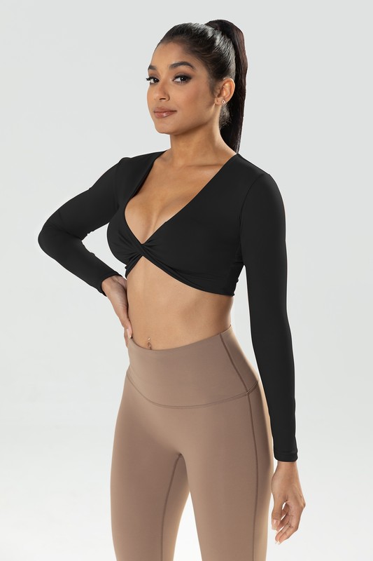 TWIST KNOT WORKOUT CROP TOP