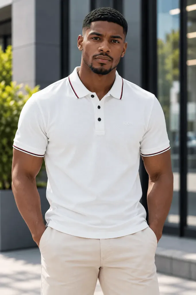 LINED COLLAR TEE