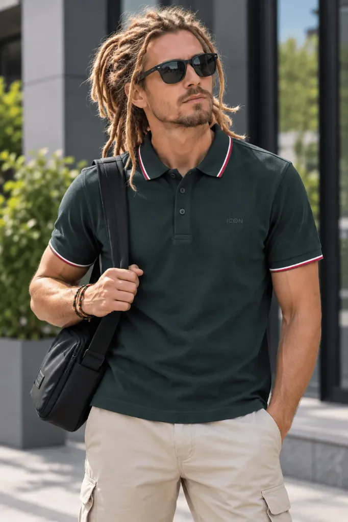 LINED COLLAR TEE