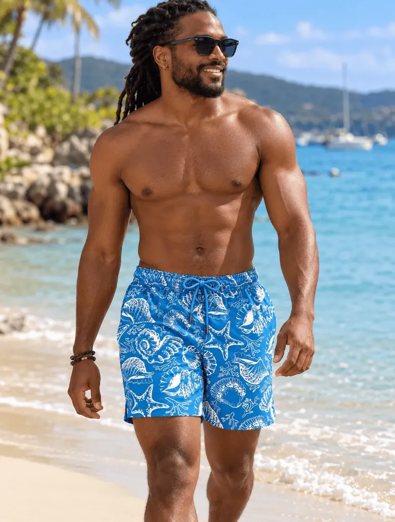 SEA SHELL SWIM TRUNKS