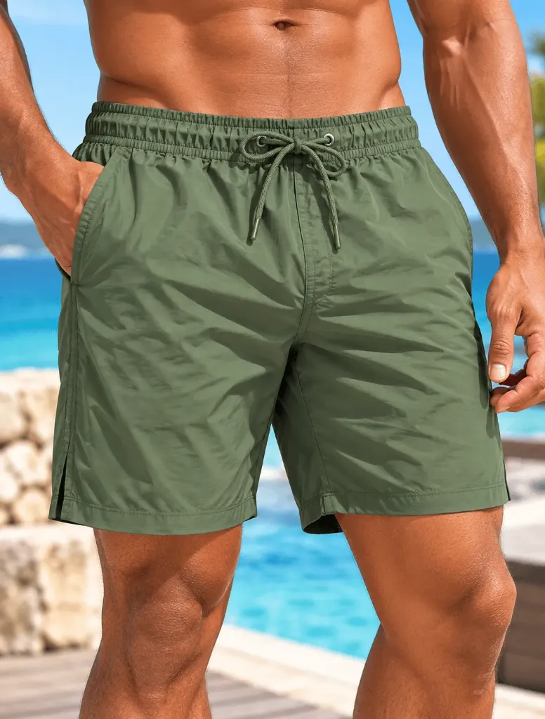 SOLID SWIM TRUNKS