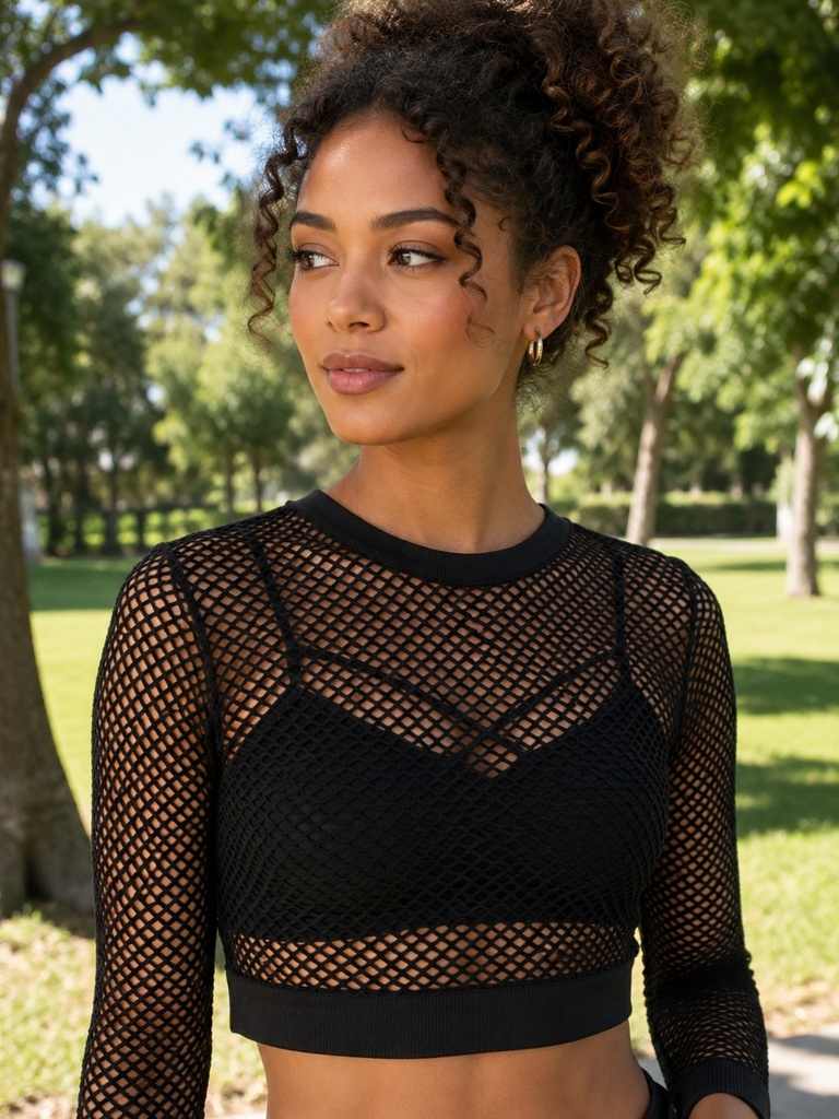 FISHNET CROP TOP