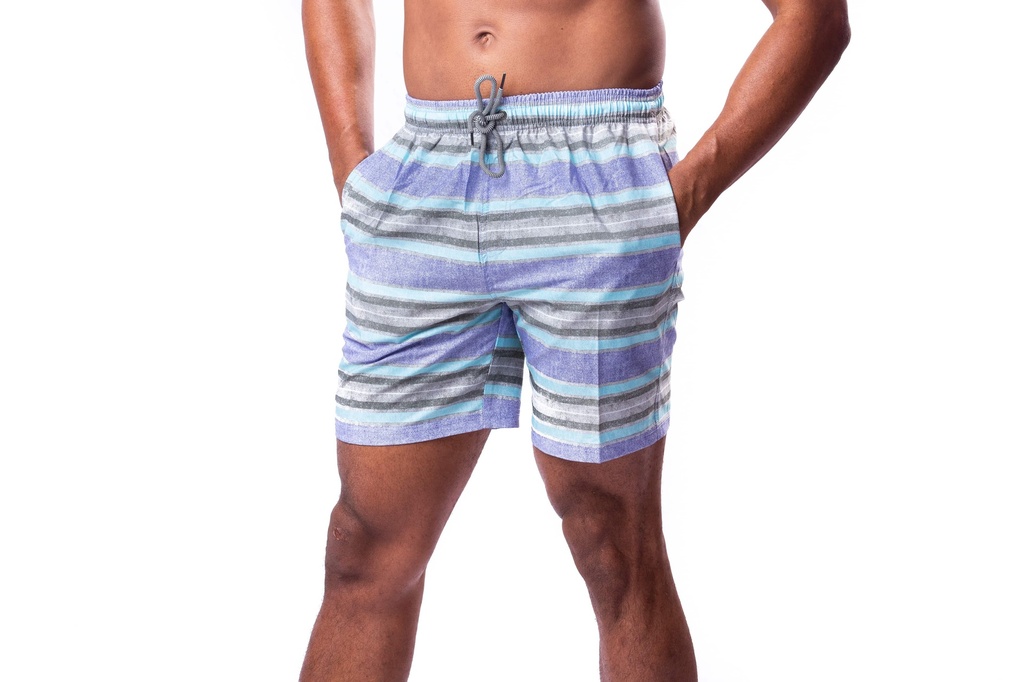 STRIPED SWIM TRUNKS