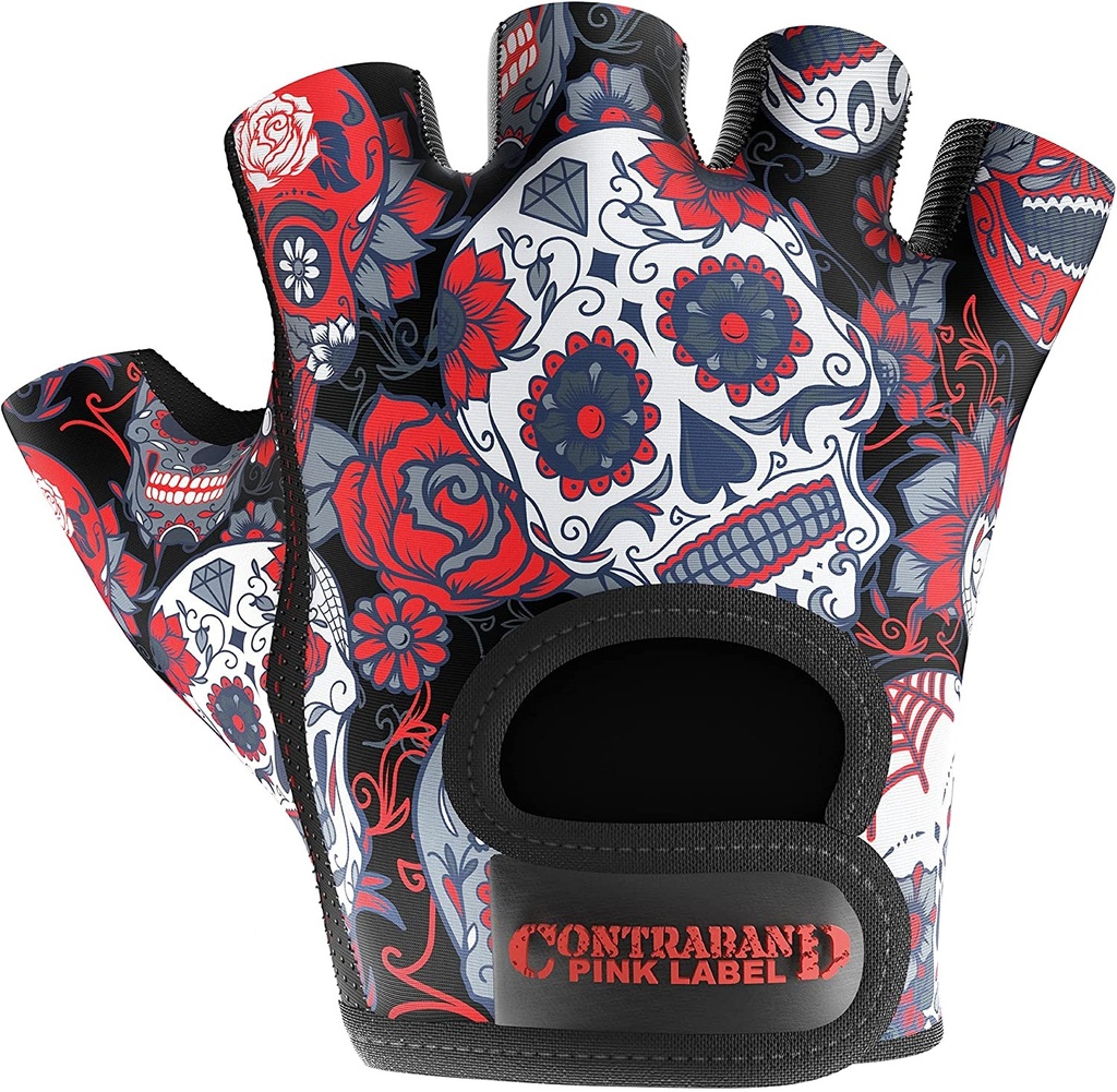 Sugar Skull Weight Lifting Gloves