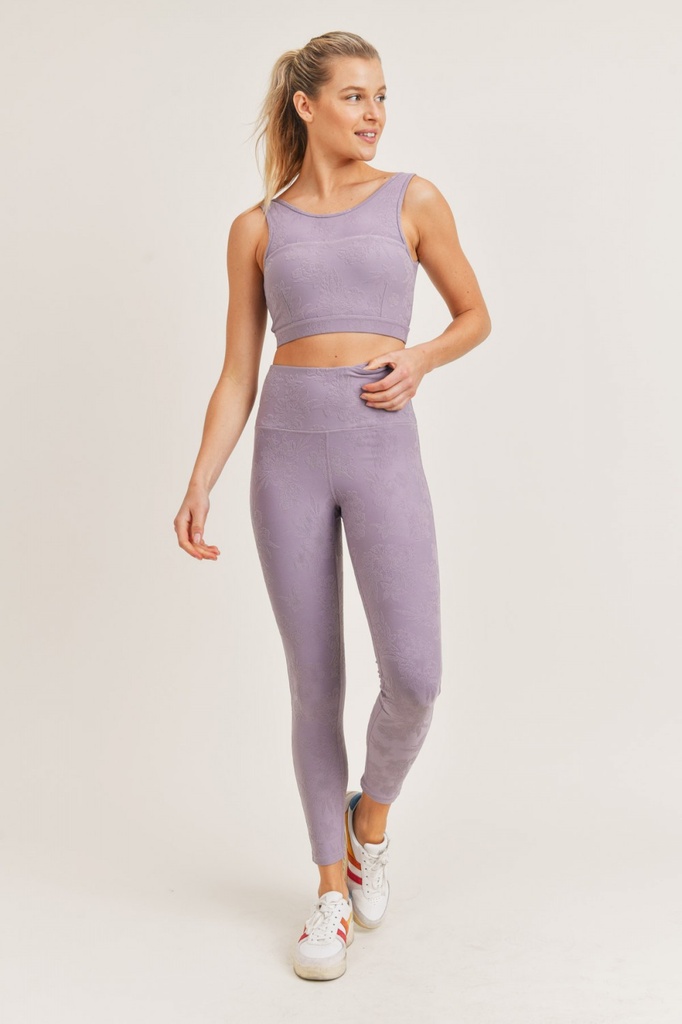 TEXTURED HIBISCUS JACQUARD SET