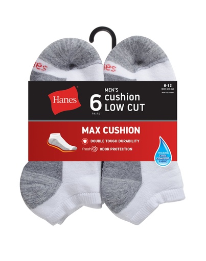 [MC146] MEN'S 6PK CUSHION LOW CUT SOCKS