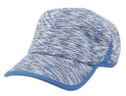 [CP2789-BLU] PONYTAIL YOGA ZIPPER CAP