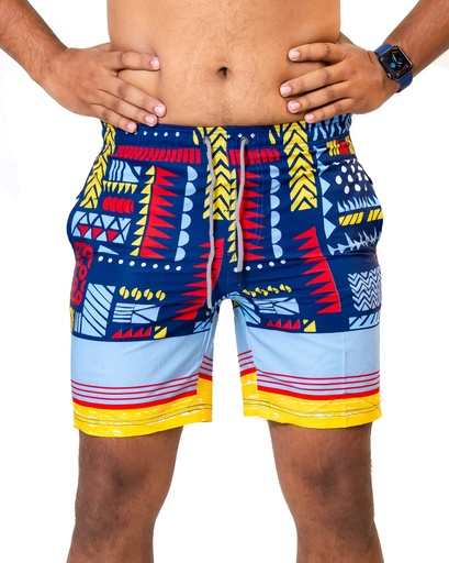 RETRO PRINT SWIM TRUNKS