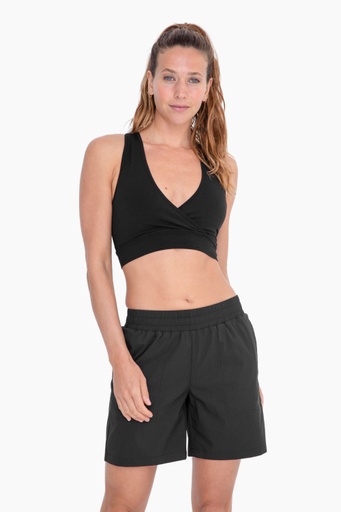 CROSSOVER V-NECK WORKOUT BRA