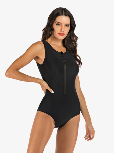 ZIPPER ONE PIECE SWIMSUIT