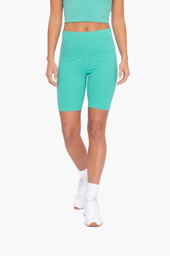 HIGH WAIST SOLID BERMUDA SHORTS