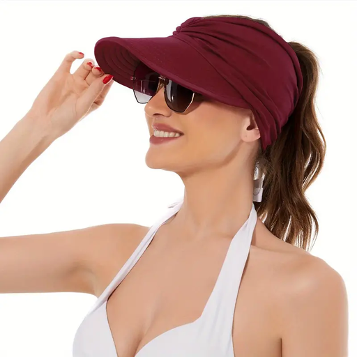 [TM-004Burg] WIDE BRIM TWISTED SUN VISOR
