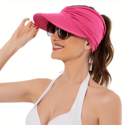 [TM-004Rose] WIDE BRIM TWISTED SUN VISOR