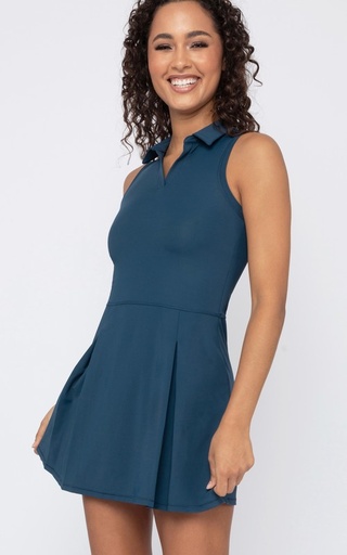 COLLAR PLEATED TENNIS DRESS