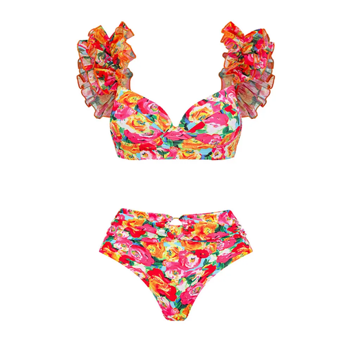 FLORAL RUFFLE BIKINI