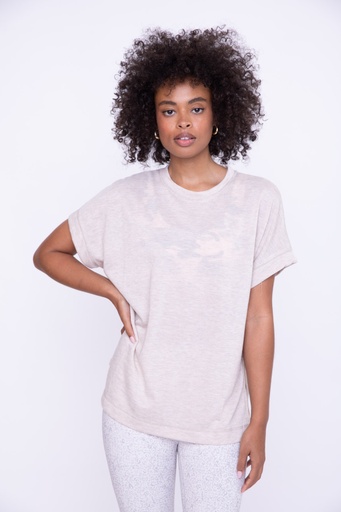 SHORT SLEEVE TOP W/ SIDE SLITS