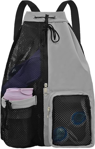 [MDB-Grey] MESH DRAWSTRING BACKPACK